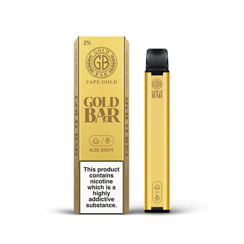 Gold Bar Disposable Vape - Aloe Grape - 20mg