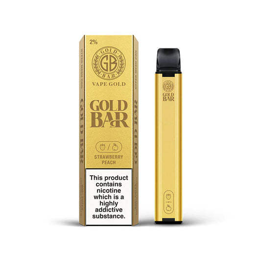 Gold Bar Disposable Vape - Strawberry Peach - 20mg